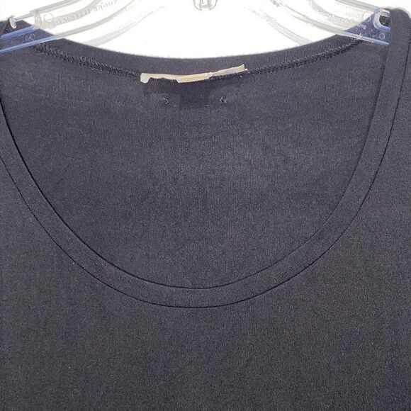 Michael Kors Women's Black Long Sleeve Mixed Media Scoop Neck Blouse Size Large - Picture 5 of 9